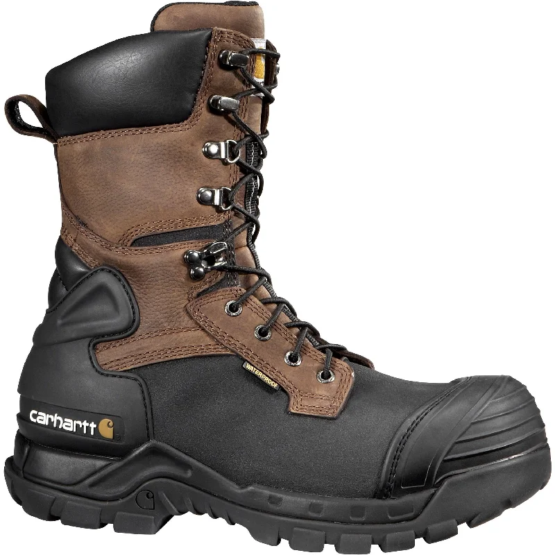 Carhartt Men's 10"" Comp Toe Ins WP Pac Work Boot - Brown - CMC1259