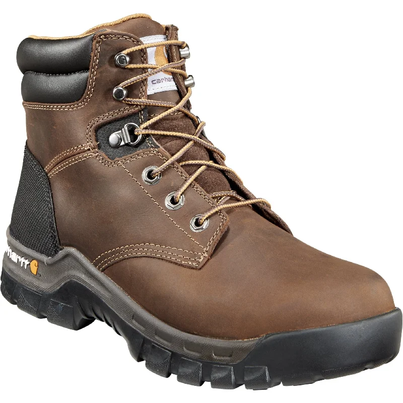 Carhartt Men's Rugged Flex 6"" Soft Toe Work Boot - Brown - CMF6066