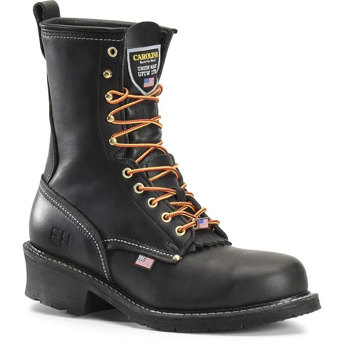 Carolina Men's Maple 9"" USA Made Work Boot - Black - 922