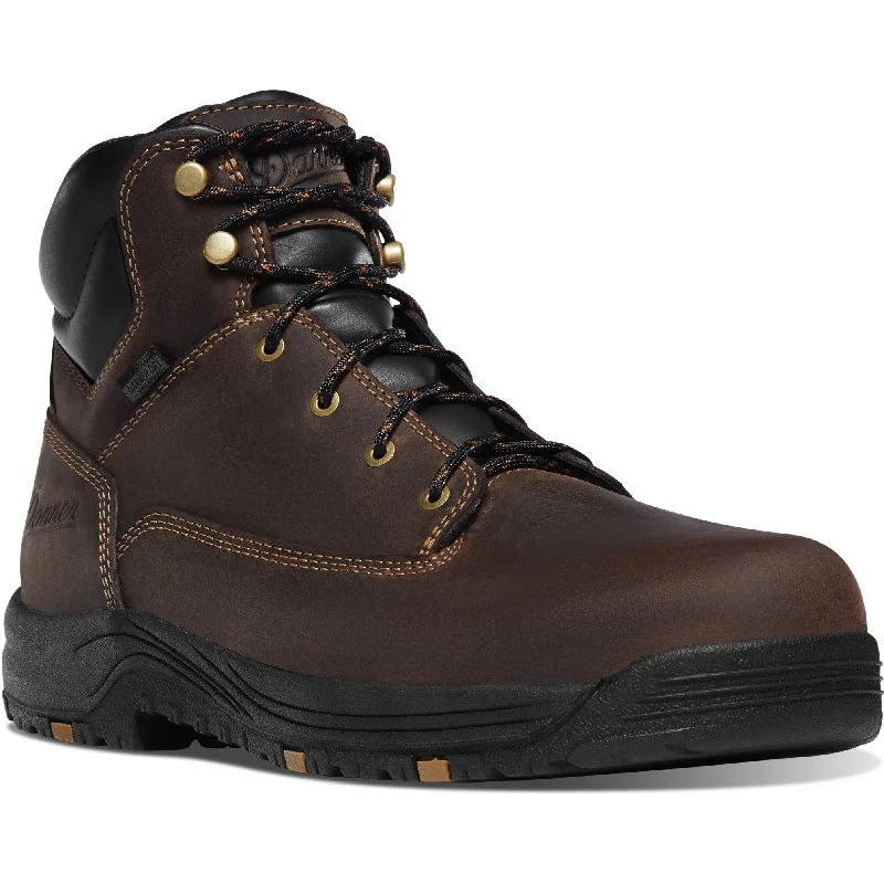 Danner Men's Caliper 6"" Aluminum Toe WP Work Boot - Brown - 19453