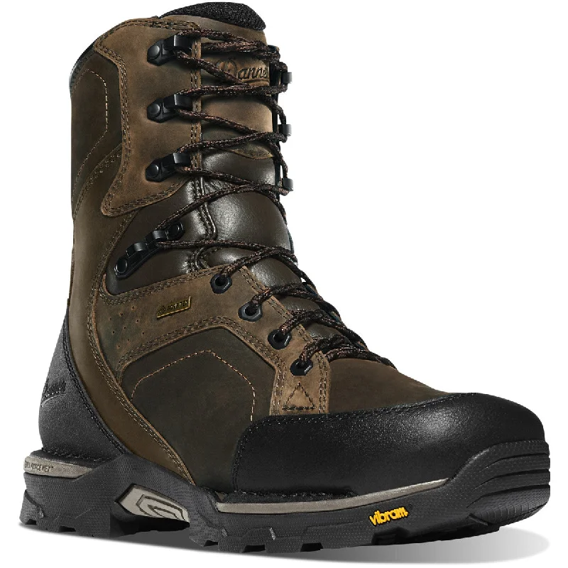 Danner Men's Crucial 8"" Plain Toe Waterproof Work Boot- Brown - 15862