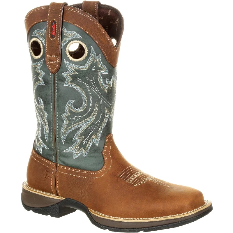 Durango Men's Rebel 12"" Square Toe Pull-On Western Boot- Clover DDB0131