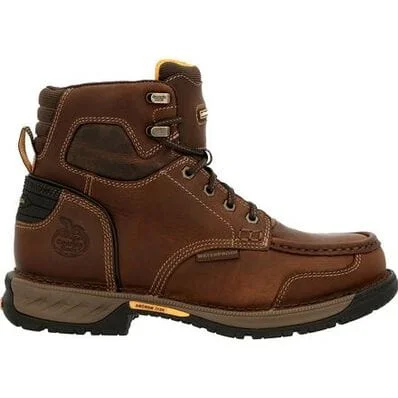 Georgia Boot Men's Athens 360 Brown Waterproof Lace-Up Work Boots GB00439