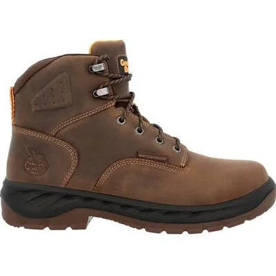 Georgia Men's Boot Ot 6"" WP Slip Resistant Work Boot -Brown- GB00521