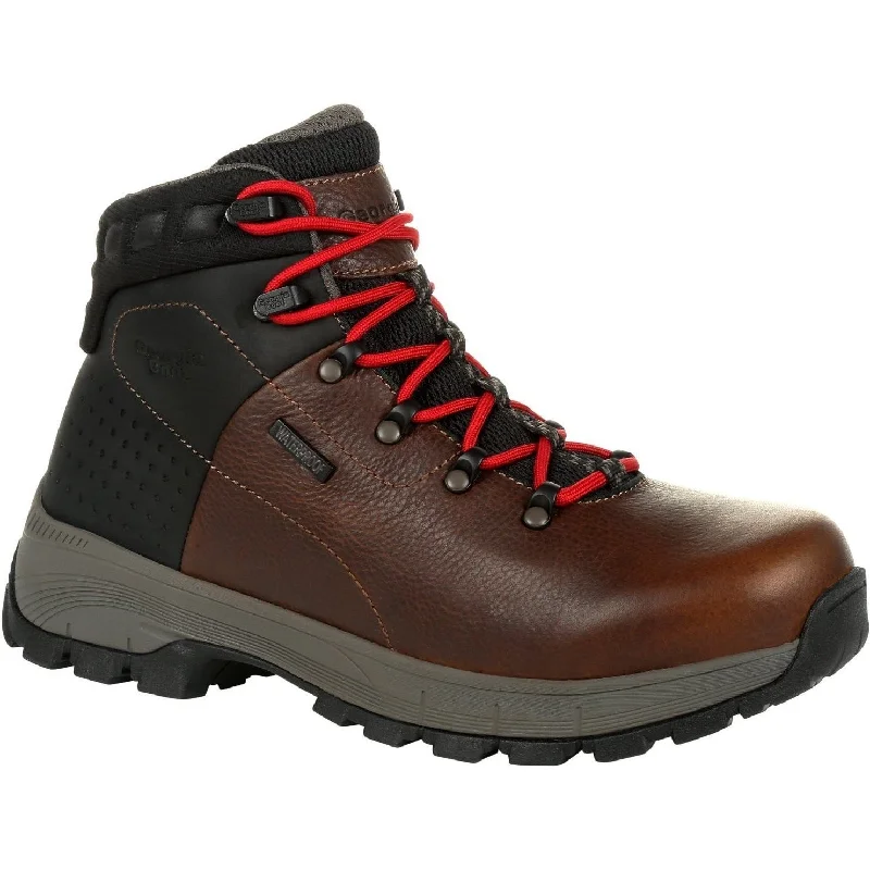 Georgia Men's Eagle Trail 6"" Alloy Toe WP Hiker Work Boot - Brown - GB00397