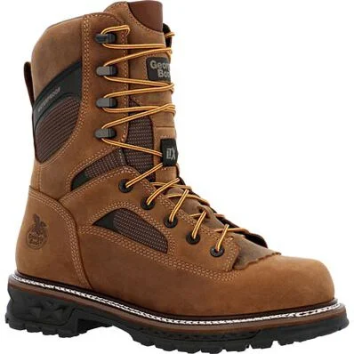 Georgia Men's LTX Logger 9"" Soft Toe WP Work Boot- Brown- GB00668