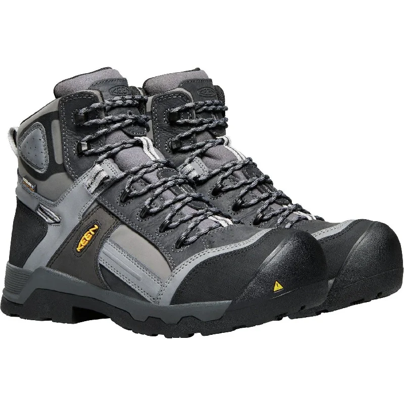 Keen Utility Men's Davenport 6"" Mid Comp Toe Ins WP Work Boot Gray - 1017804