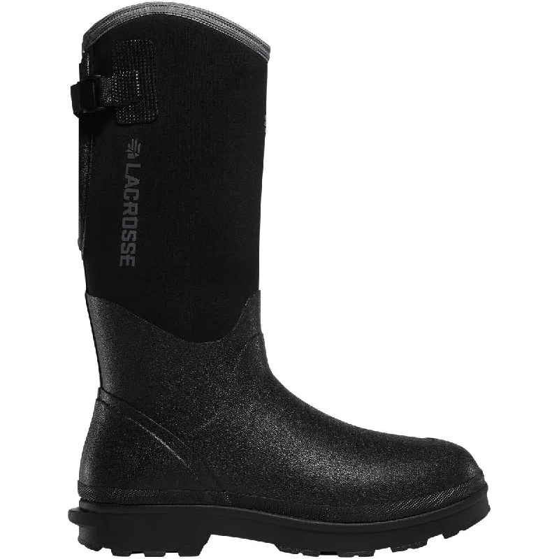 Lacrosse Men's Alpha Range 14"" Comp Toe WP Rubber Work Boot - Black - 248311