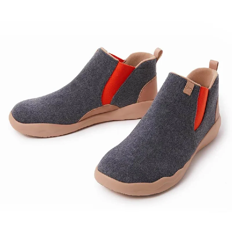 Granada Deep Grey Wool Boots Men