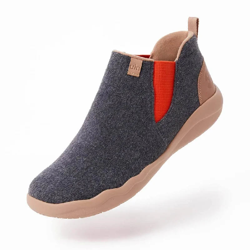 Granada Deep Grey Wool Boots Men