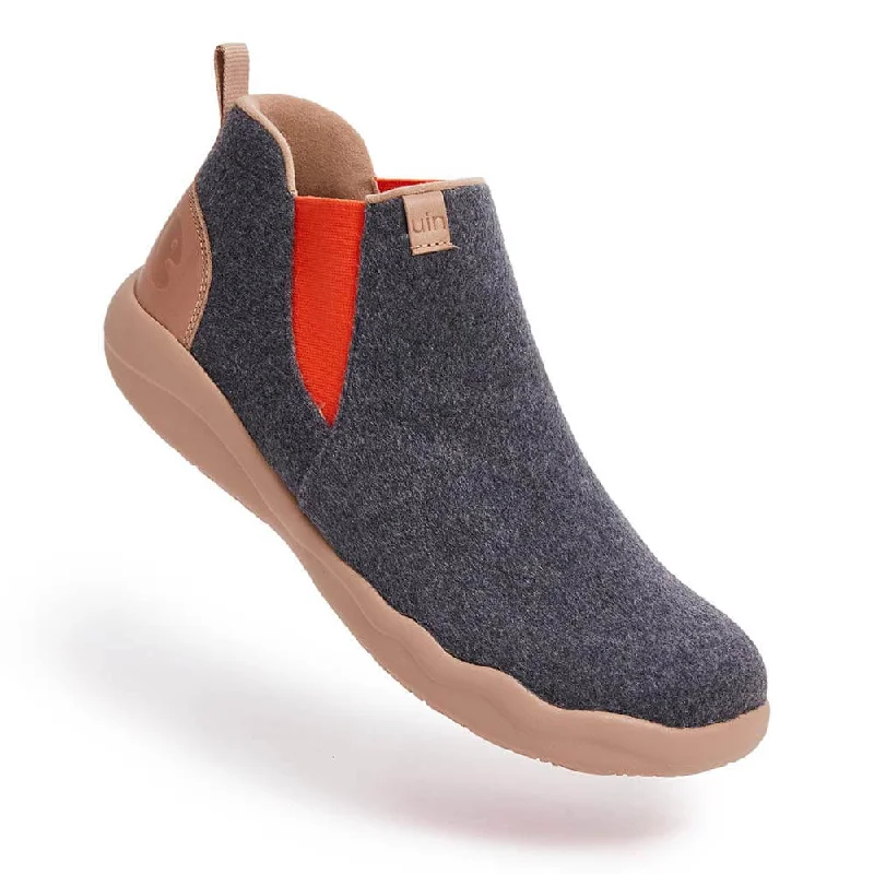 Granada Deep Grey Wool Boots Men