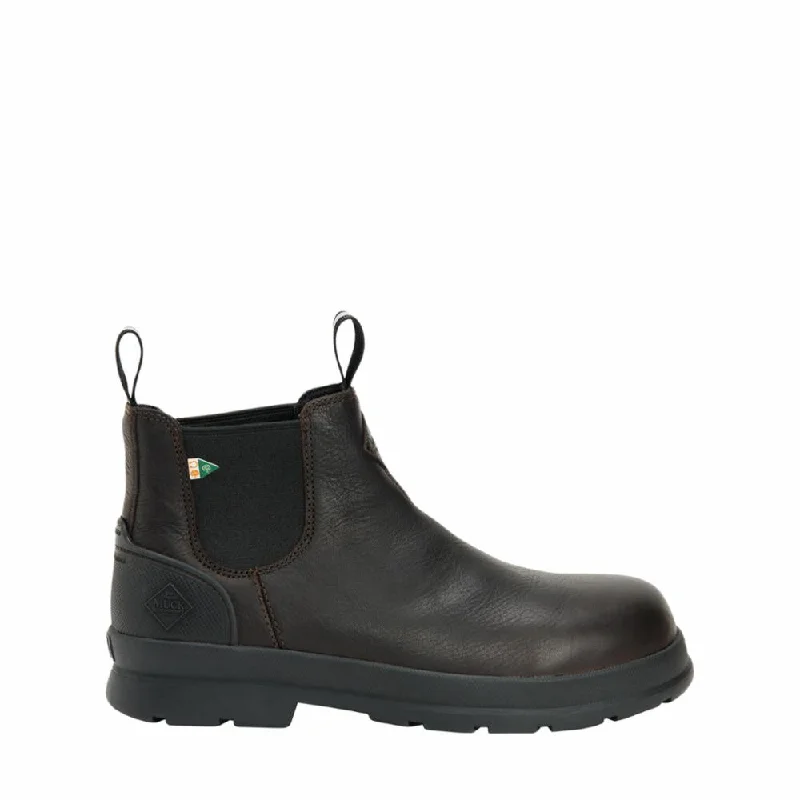 Muck Footwear Men CHORE FARM LEATHER COMP TOE CSA BLACKCOFFEELEATHER