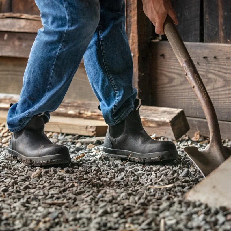 Muck Footwear Men CHORE FARM LEATHER COMP TOE CSA BLACKCOFFEELEATHER