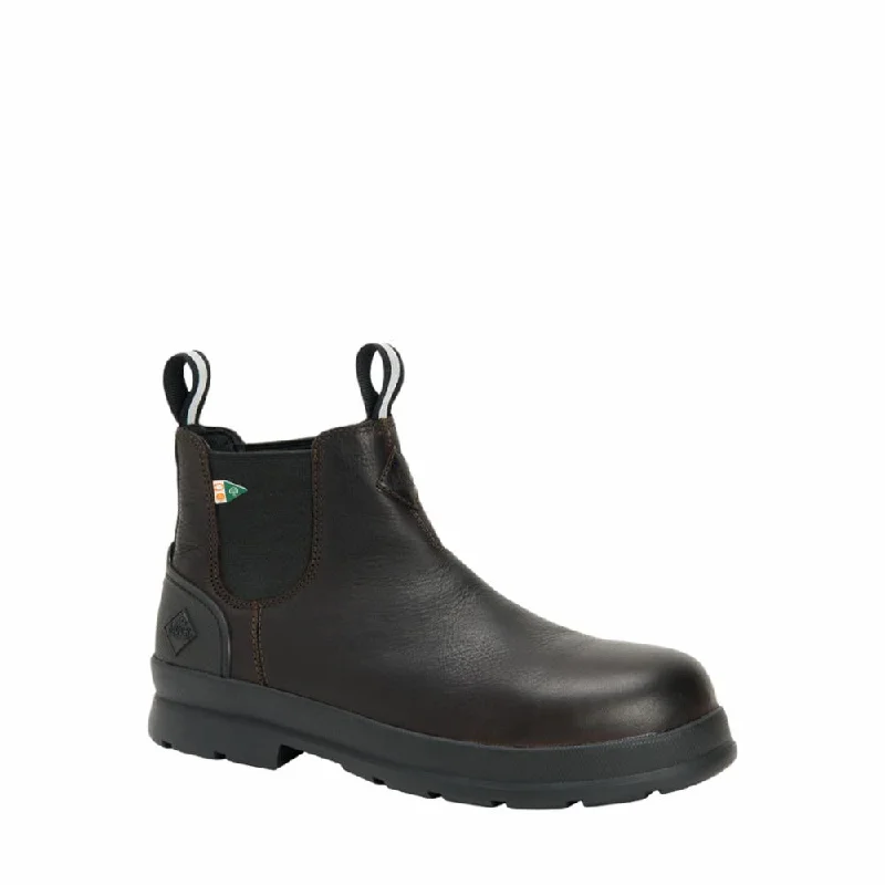 Muck Footwear Men CHORE FARM LEATHER COMP TOE CSA BLACKCOFFEELEATHER