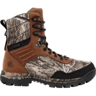 Rocky Men's Lynx 8"" WP 800G Insulated Mossy Oak Work Boot Golden RKS0594