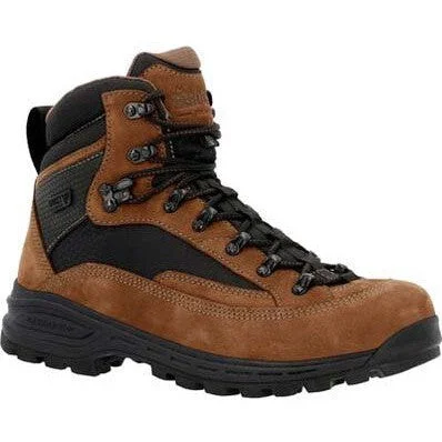 Rocky Men's Mtn Stalker Pro 6"" Soft Toe WP Mountain Boot -Brown- RKS0643