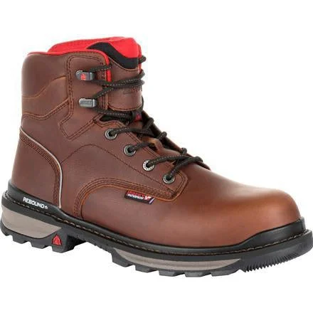 Rocky Men's Rams Horn 6"" WP Work Boot - Brown - RKK0259