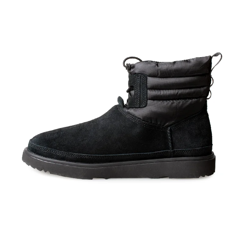 UGG Classic Mini Lace Up Weather Black Boots - Men's