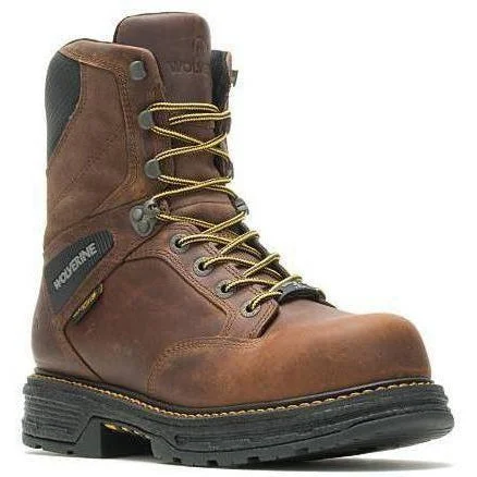 Wolverine Men's Hellcat 8"" Soft Toe WP Work Boot - Tobacco - W200065