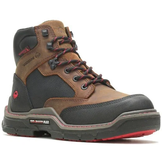 Wolverine Men's Raider Durashocks HD 6"" WP Work Boot Brown W221002