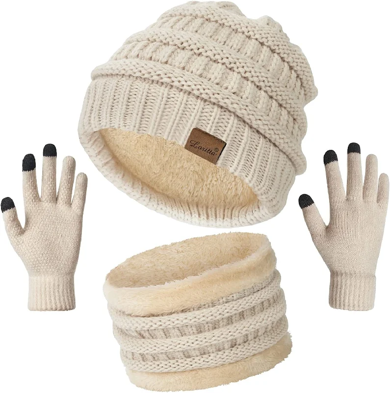 M-beige Hat Set