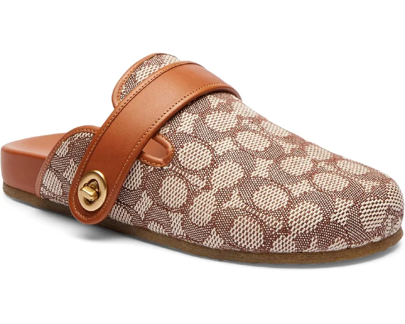 Women's COACH Blake Clogs In Signature Textile Jacquard