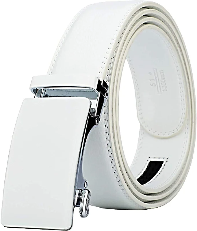 Lavemi Men'S Real Leather Ratchet Dress Belt with Automatic Buckle,Elegant Gift Box