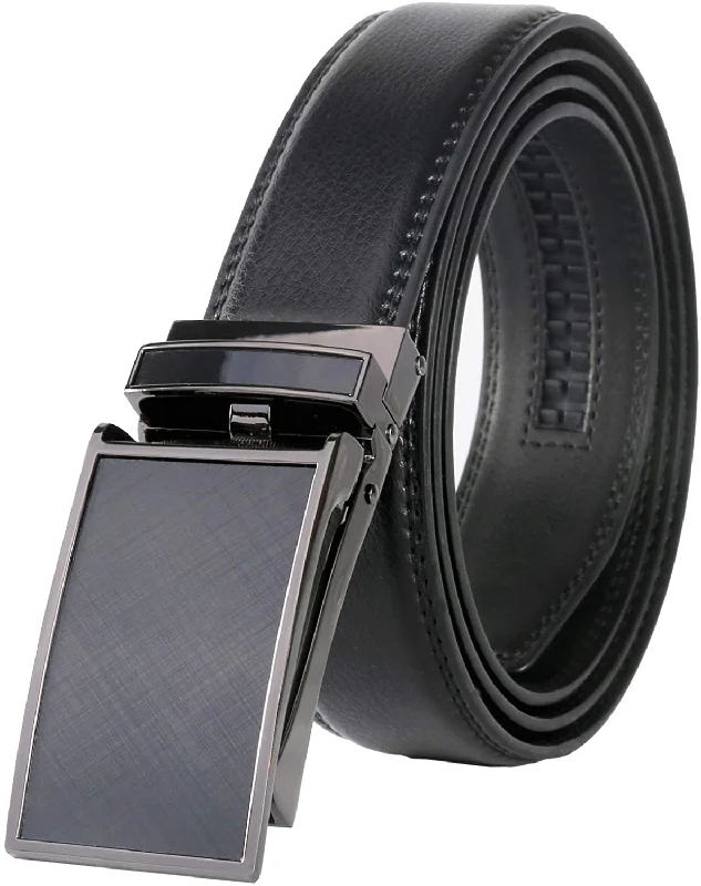 Lavemi Men'S Real Leather Ratchet Dress Belt with Automatic Buckle,Elegant Gift Box