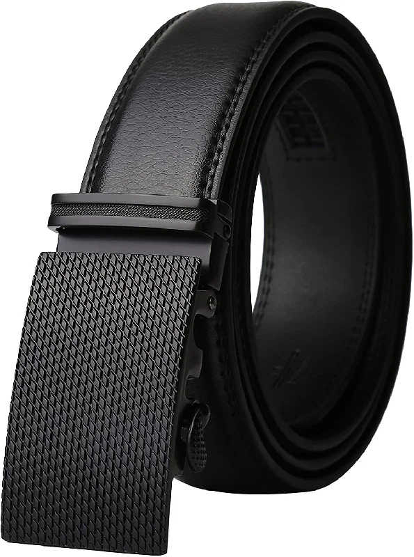 Lavemi Men'S Real Leather Ratchet Dress Belt with Automatic Buckle,Elegant Gift Box