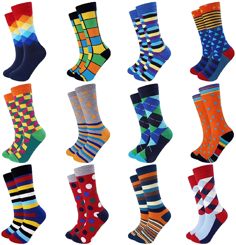 Mens Funny Fun Crazy Dress Crew Socks Pack Funky Novelty Cool Gifts