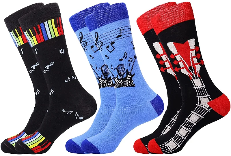 Multicolored Music Gifts 3 Pairs