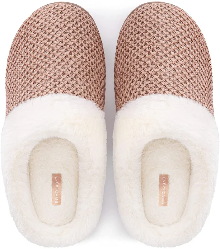 Women'S Cozy Chenille Memory Foam Bedroom House Slippers