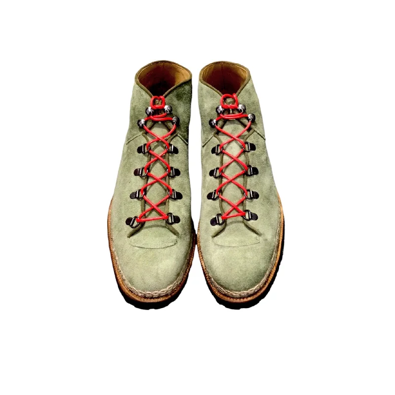 MONTAIN BOOT KUDU SUEDE LEATHER HAND WELTED NORWEGIAN STITCHES