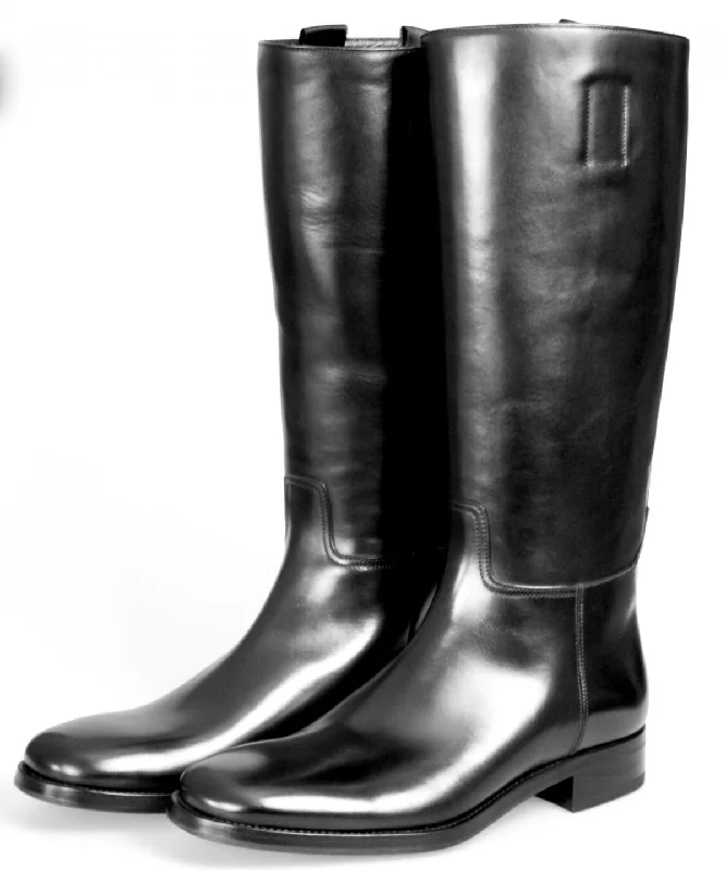 Prada Men's Black welt-sewn Leather Boots 2WA004