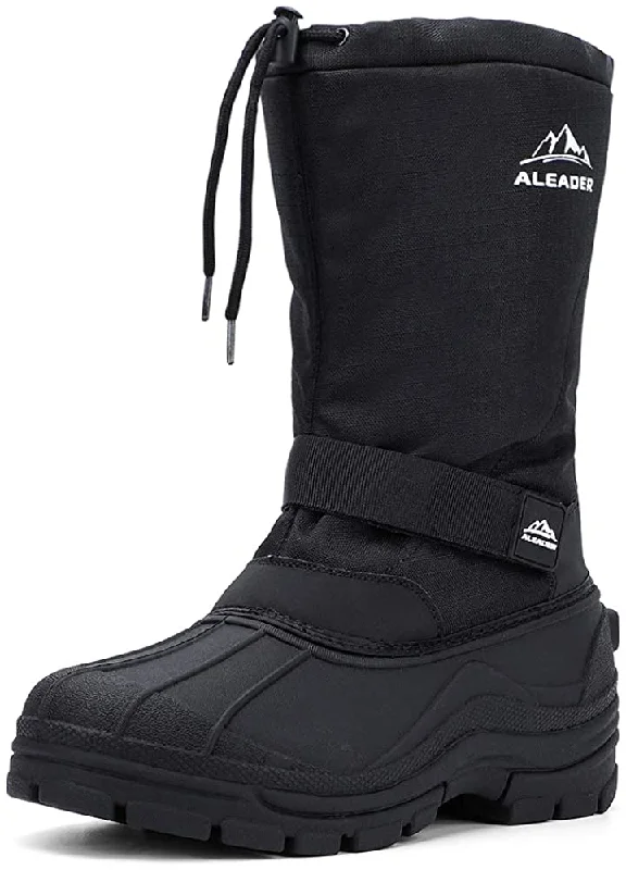 Aleader Men's Velcro Winter Snow Boots