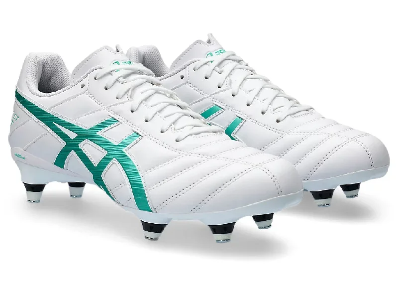 Asics Lethal Speed ST Boots – White / Aurora Green