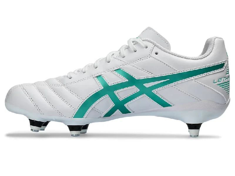 Asics Lethal Speed ST Boots – White / Aurora Green