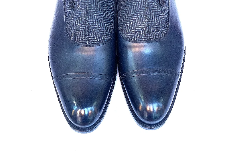 Carkeek II - Midnight Calf / Blue Tweed - CLEARANCE