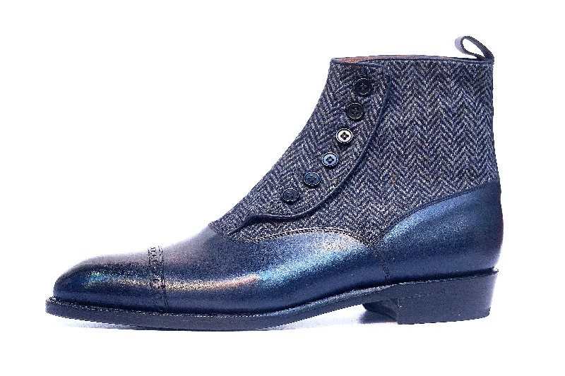 Carkeek II - Midnight Calf / Blue Tweed - CLEARANCE