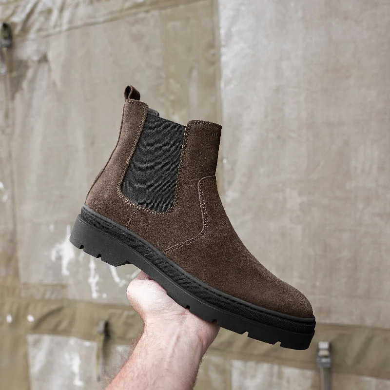 Hinson Elon Chelsea Dk Brown Suede