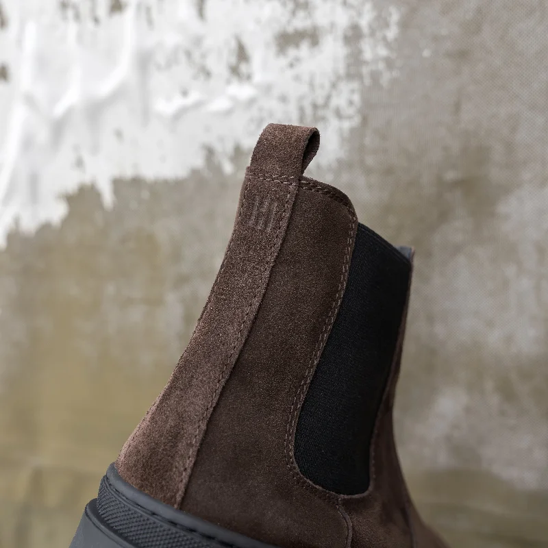 Hinson Elon Chelsea Dk Brown Suede