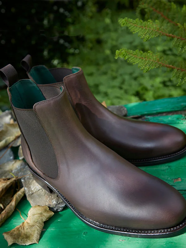 Chelsea Boot in Brown Leather - Men's - Falcon Boot