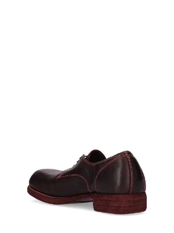 GUIDI 1896 DERBY LEATHER LACE-UP SHOES