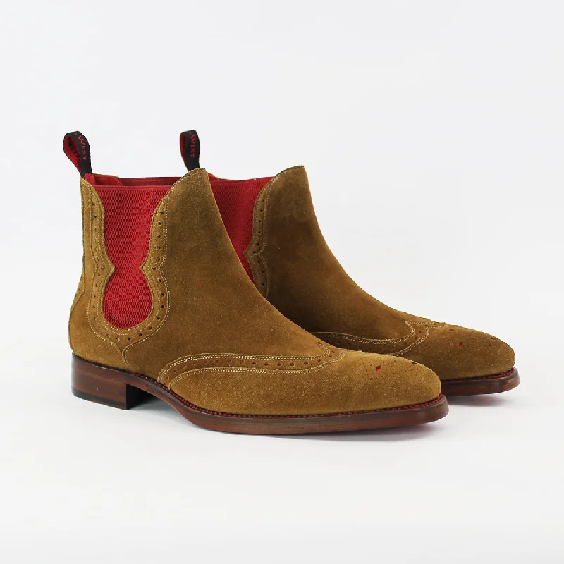 Jeffery West - Spite Dexter-B Suede Chelsea Boots in Tan