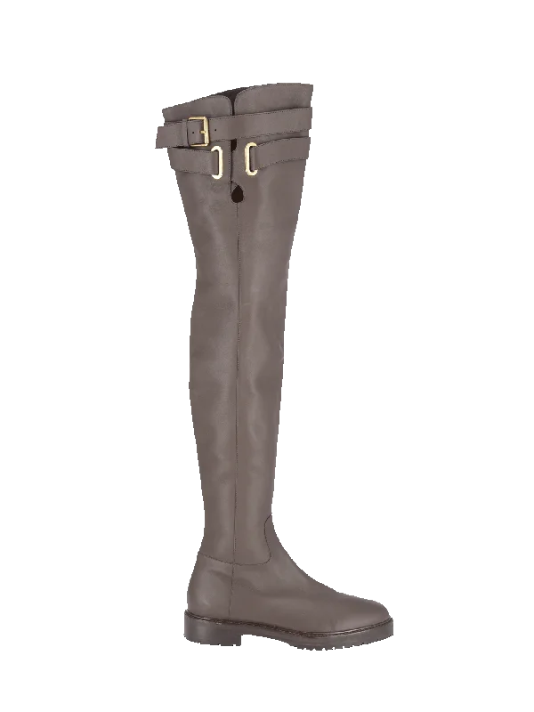 knee-high leather boots