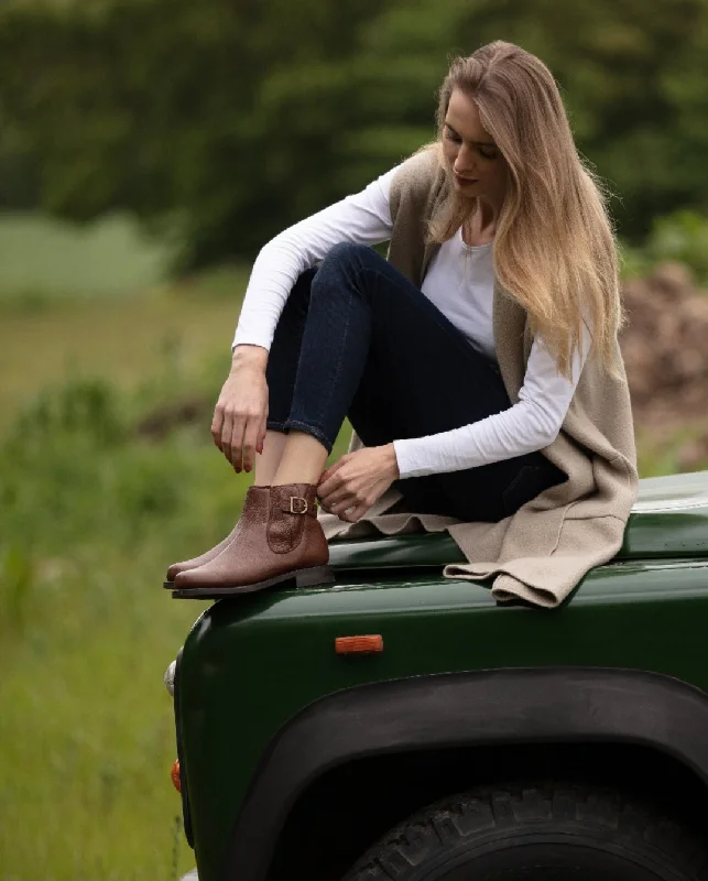 Ladies Chelsea Boot - Merlin in mid brown country leather