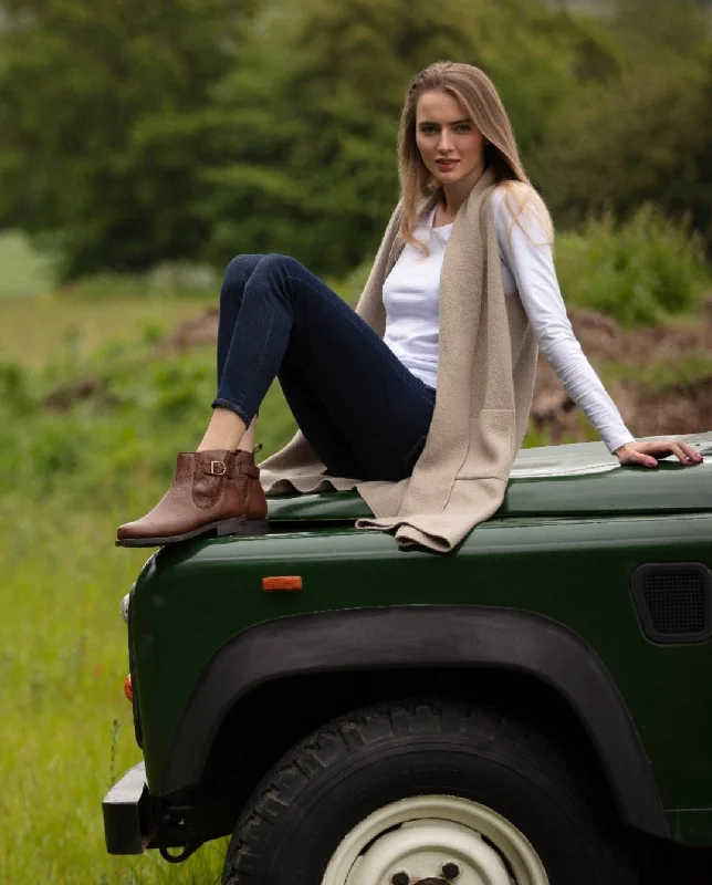 Ladies Chelsea Boot - Merlin in mid brown country leather