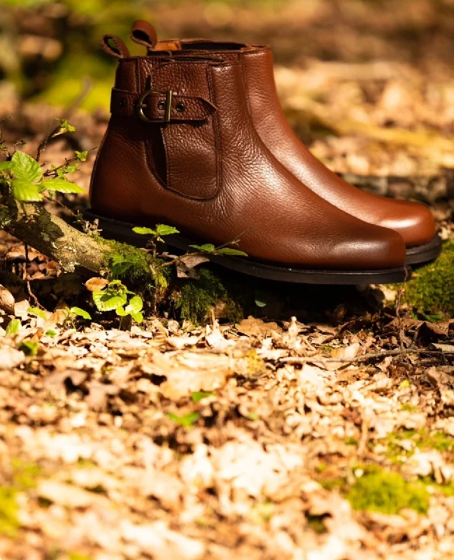 Ladies Chelsea Boot - Merlin in mid brown country leather