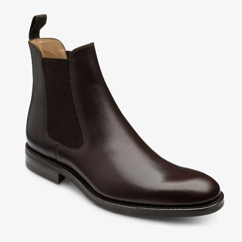 Loake - Buscot Leather Chelsea Boots in Dark Brown