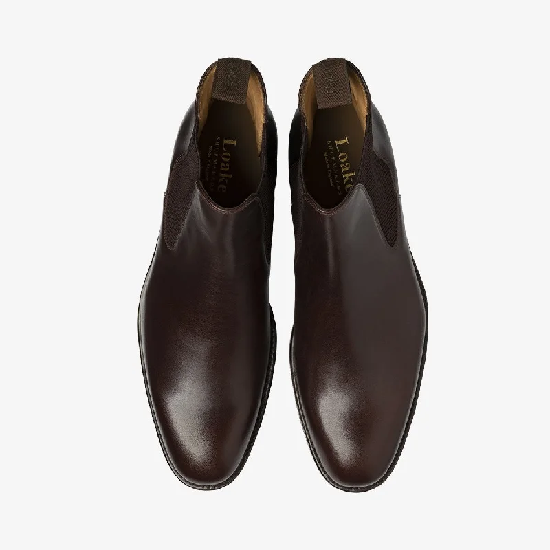 Loake - Buscot Leather Chelsea Boots in Dark Brown